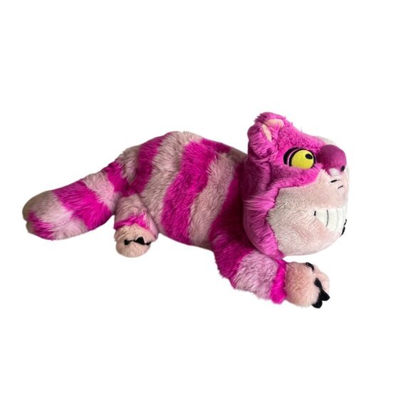 Disney Cheshire Cat‎ Plush Stuffed Animal Pink & Purple Striped 18" Soft Toy - Picture 1 of 5